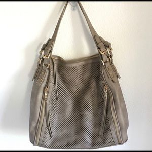 NWOT Madison West City Perforated Zipper Tote Bag